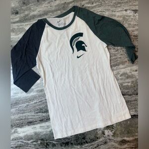 Nike Michigan State University 3/4 Sleeve T-Shirt Women’s Large